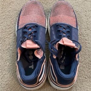 Adidas Coral and Navy Ultraboost Shoes